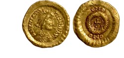 Tremissis in the name of Valentinian III