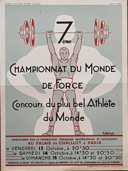 1950 - Championnats du Monde d'haltérophilie - Paris