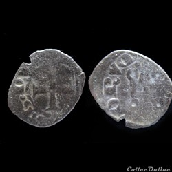 DENIER CHARLES DE BLOIS 1354-1355 GUINGAMP
