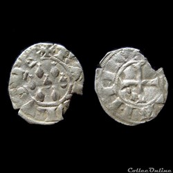 DENIER CHARLES DE BLOIS 1341-1364 RENNES