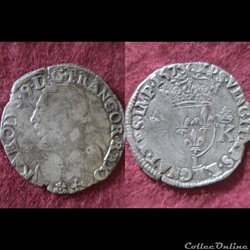 TESTON HENRI III AU NOM DE CHARLES IX 1575 BAYONNE