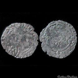 DOUBLE-DENIER JEAN IV DE BRETAGNE NANTES 1365-1399