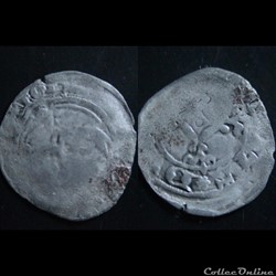 DOUBLE DENIER JEAN IV DE BRETAGNE RENNES 1365-1399
