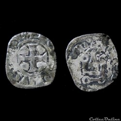 DENIER CHARLES DE BLOIS 1354-1355 RENNES