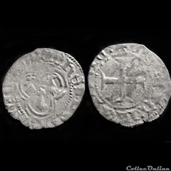 DOUBLE-DENIER JEAN V VARIANTE 1436-1447 NANTES/VANNES