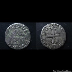 DENIER PARISIS JEAN IV DE BRETAGNE MI 1365 VANNES