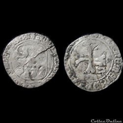 BLANC A LA TARGE FRANCOIS II DE BRETAGNE RENNES CONTREMARQUE 1488