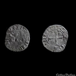DENIER PARISIS JEAN IV DE BRETAGNE MI 1365 VANNES