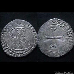 BLANC A LA TARGE JEAN V DE BRETAGNE 1399-1442 VANNES
