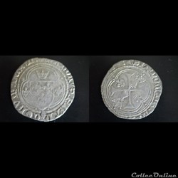 BLANC A LA COURONNE CHARLES VIII 1491-1498 NANTES