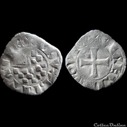 DENIER JEAN III ET ISABELLE DE CASTILLE 1317 LIMOGES