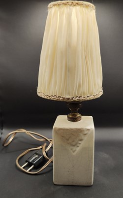 Céramique craquelé - Lampe à poser a motif géométrique