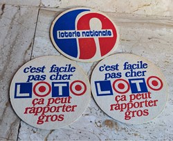 Carton - Loto 3 sous-verres