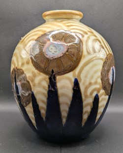 Porcelaine Limoges - Vase Camille Tharaud à décor de spirale et goutes