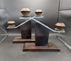 Bois - paire de chandeliers Art déco