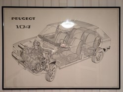 Affiche - Peugeot 104 GL (5 affiches)