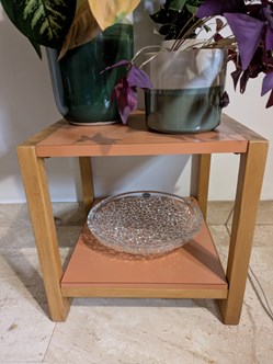 Meuble d'appoint - bout de canapé 80s