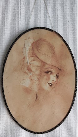 Esquisses - Portraits de femmes belle époque (lot de 2)