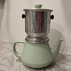 Céramique - Cafetière Villeroy & Boch vintage vert d'eau