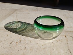 Verre Murano - Bol en verre bicolore vert et transparent