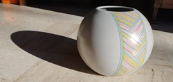 Céramique - Vase Saint-Clément boule motifs Memphis