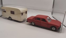 Norev Plastigam - Peugeot 604 + caravane Digue
