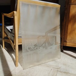 Verre - Vitre art déco décor industriel