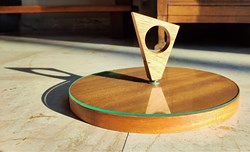 Bois - Plat à fromage en bois et vert design moderniste