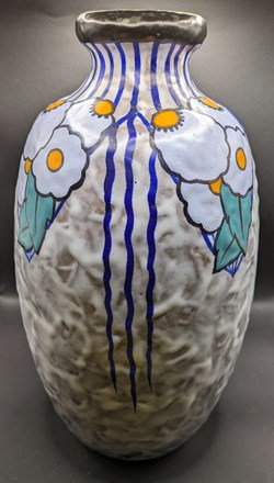 Céramique - Vase Dage Art déco à décor de marguerites stylisées