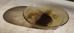 Verre moulé pressé - Coupe art déco au décor de naïades
