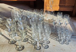 Verre cristalin - Service à boisson années 60 décor ciselé