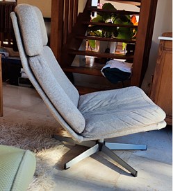 Siège - Fauteuil Ikea Lunna 2006 tissu moucheté marron clair