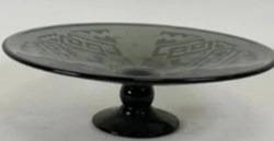 Verre - Coupe sur pied André Delatte à décor géométrique art déco