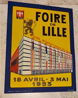 Affiche - Foire de Lille 1953 - façade Jean Prouvé