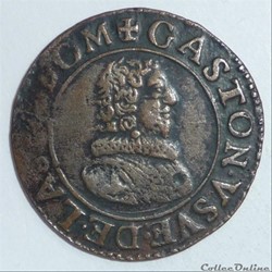 Gaston d'Orléans (1627-1650). Double tournois