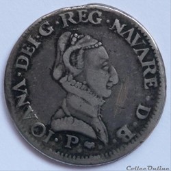Jeanne d'Albret, veuve (1562-1572): Teston