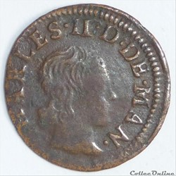 Charles II de Gonzague (1637-1665). Denier tournois