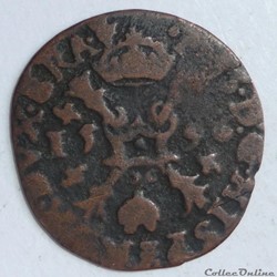 Philippe II d' Espagne (1555-1598) . Gigot ou 3 deniers