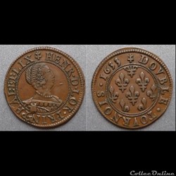 Henriette de Lorraine (1630-1635). Double tournois