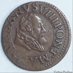 Urbain VIII (1623-1644). Double tournois ou quattrino