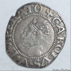 Charles Quint (1537-1558). Demi-carolus 2ème type