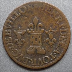 Henri de la Tour (1591-1623). Liard tournois
