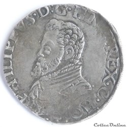 Philippe II d' Espagne (1555-1598) . Cinquième d'écu Philippe
