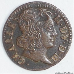 Charles II de Gonzague (1637-1665). Denier tournois