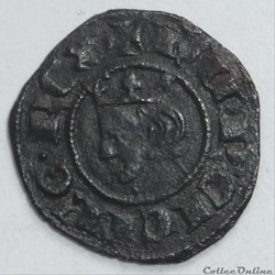 Charles 1er d' Anjou (1246-1285). Denier provençal coronat