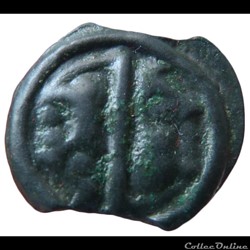 Série 968 DT 3262 var Potin OYINDIA ( dégénéré ) à la tête janiforme ou " tête bêche "