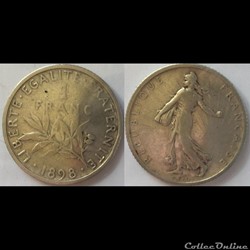 1 franc Semeuse 1898