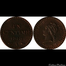 1 centime Dupré 1848 Paris