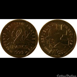 2 francs Jean Moulin 1993