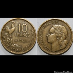 10 francs Guiraud 1951